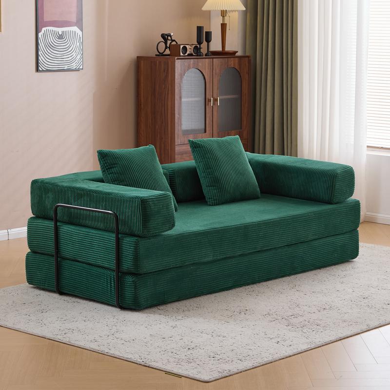 QAK 76‘’ Cloud Floor Sofa Bed High-Quality Convertible Comfy Corduroy Fabric, Premium Sponge Padding, Multi-Functional Floor Sofa & Mattress for Living Room Upholstered Soft Couch QAK 76‘’ Cloud Floor Sofa Bed High-Quality Convertible Comfy Corduroy Fabric, Premium Sponge Padding, Multi-Functional Floor Sofa & Mattress for Living Room Upholstered Soft Couch