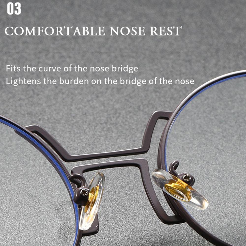 Minimalist High End Style Round Frame Glasses Cyberpunk Style Asymmetrical Contrasting Color Glasses Unisex Atmospheric Wear Glasses