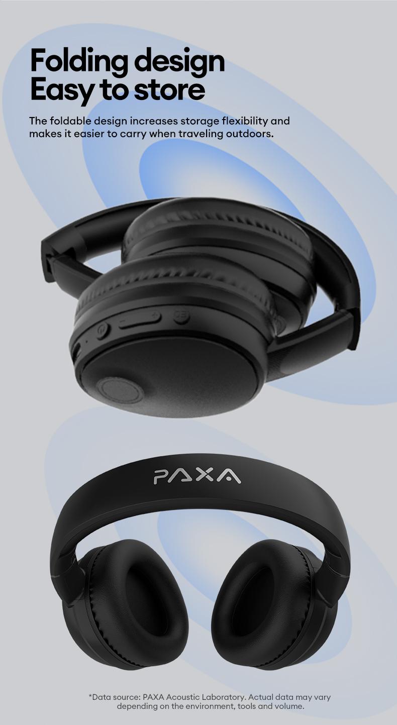 PAXA-PBuds Max ACN Headset  Headphones，Hollow Earphone Design,Outstanding Acoustic Performance Balance Technology,  Low-Latency Sound Image Synchronization, Bluetooth 5.4 Stable Version, 30-Hour Battery Life, Suitable For Work Or Outdoor Activities.