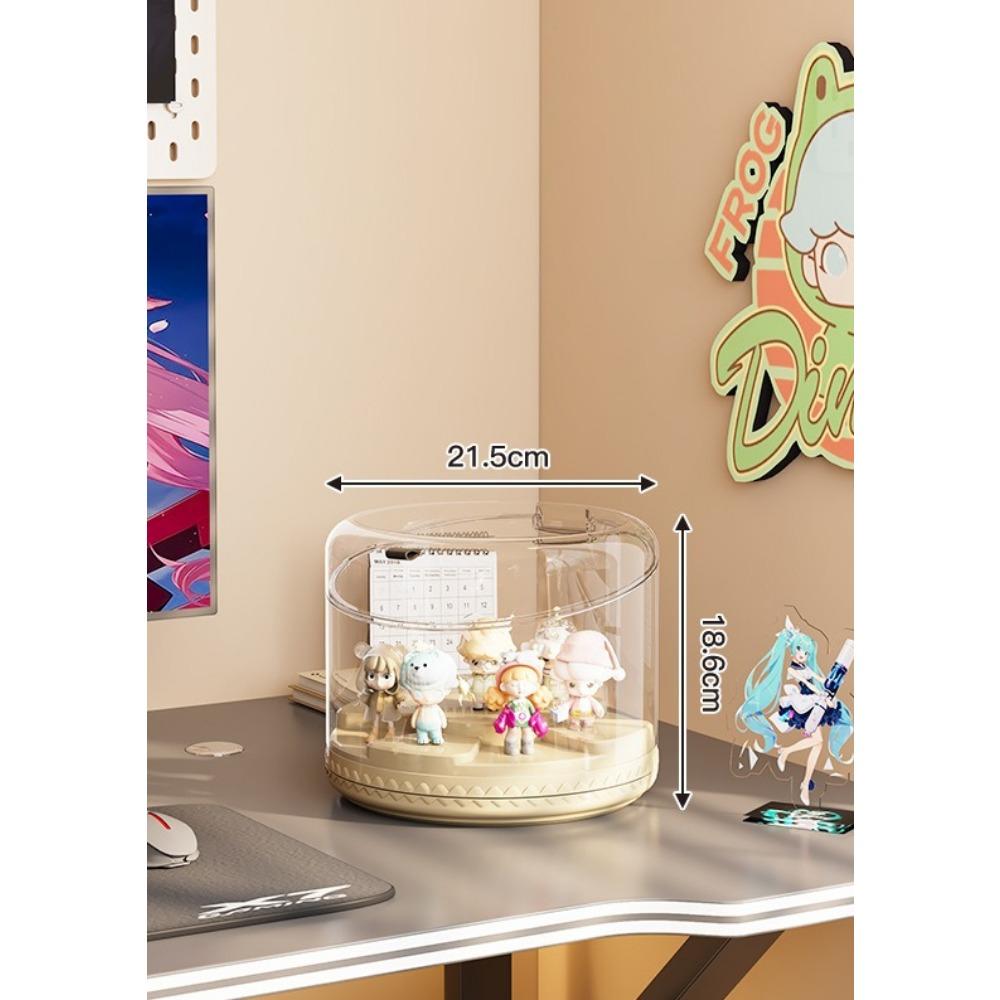 Rotating blind box display box - Pop Mart circular transparent storage box - Dust-proof storage rack - Multi-layer display cabinet - Stackable