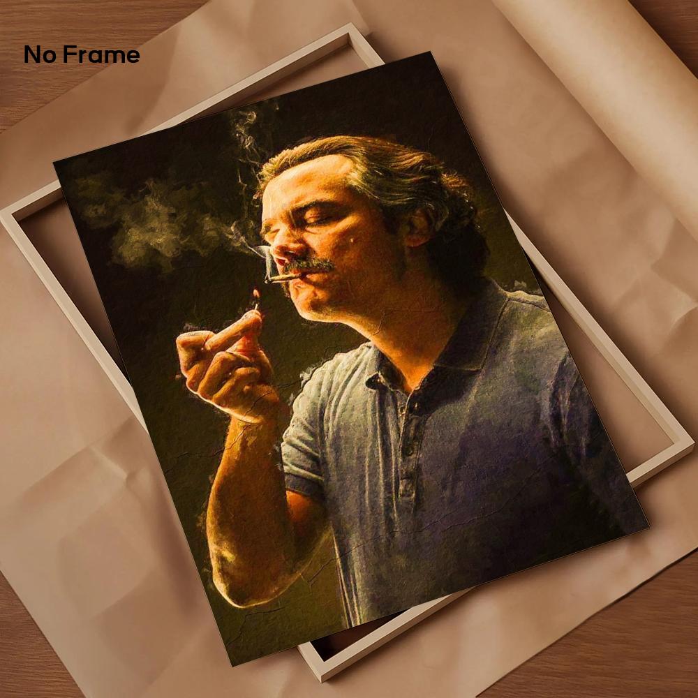 Classic Movie P-Pablo E-Escobar Poster HD Sticky Waterproof Wall Art | High Quality Print Aesthetic Home Living Bedroom Bathroom hallway Decor Trendy Room Decoration | Multiple Size Options Available