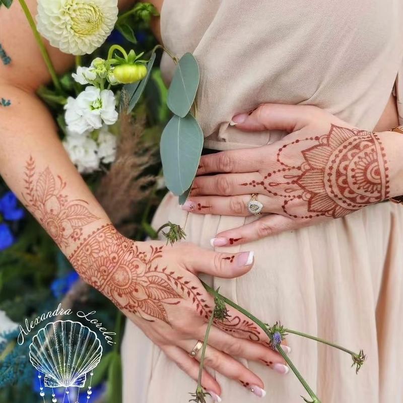 Henna Tattoo Kit(3 Cones,25g Each) Three templates are included Cosmetics Makeup Face Paint