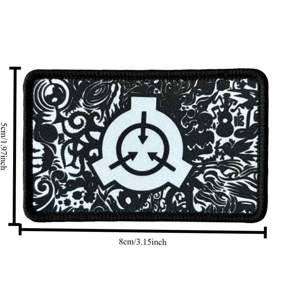 SCP Foundation Tactical Morale Meme Patch Chevron Military Army Badge Hook Loop Emblem for Backpack Airsoft Gear Vest