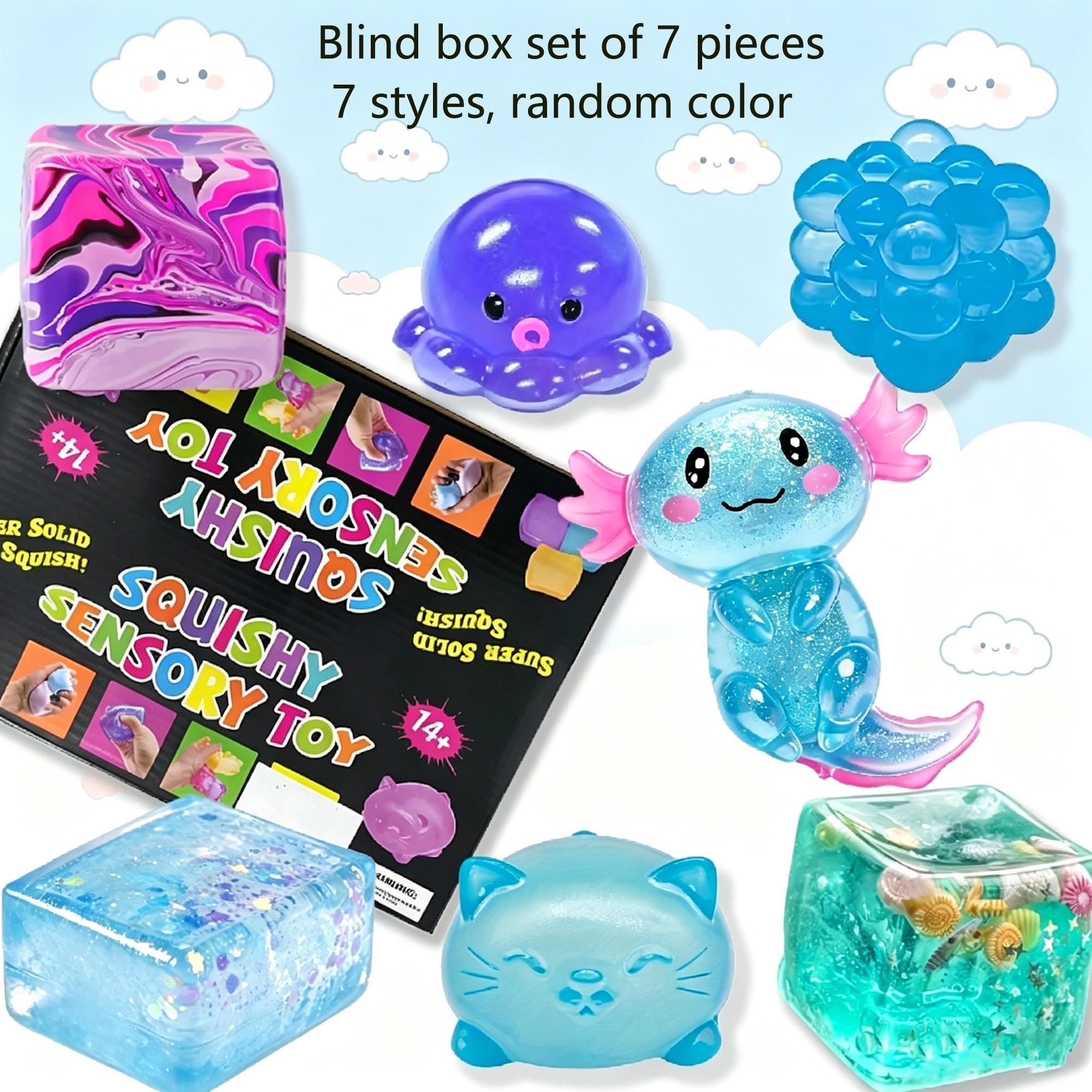 7 Piece Blind Box Malt Sugar Stress Relief Fidget Toys, Creative Slow Rebound Soft Squishy, 7 Styles, Party Gift Set, Squishy Sensory Fidgets