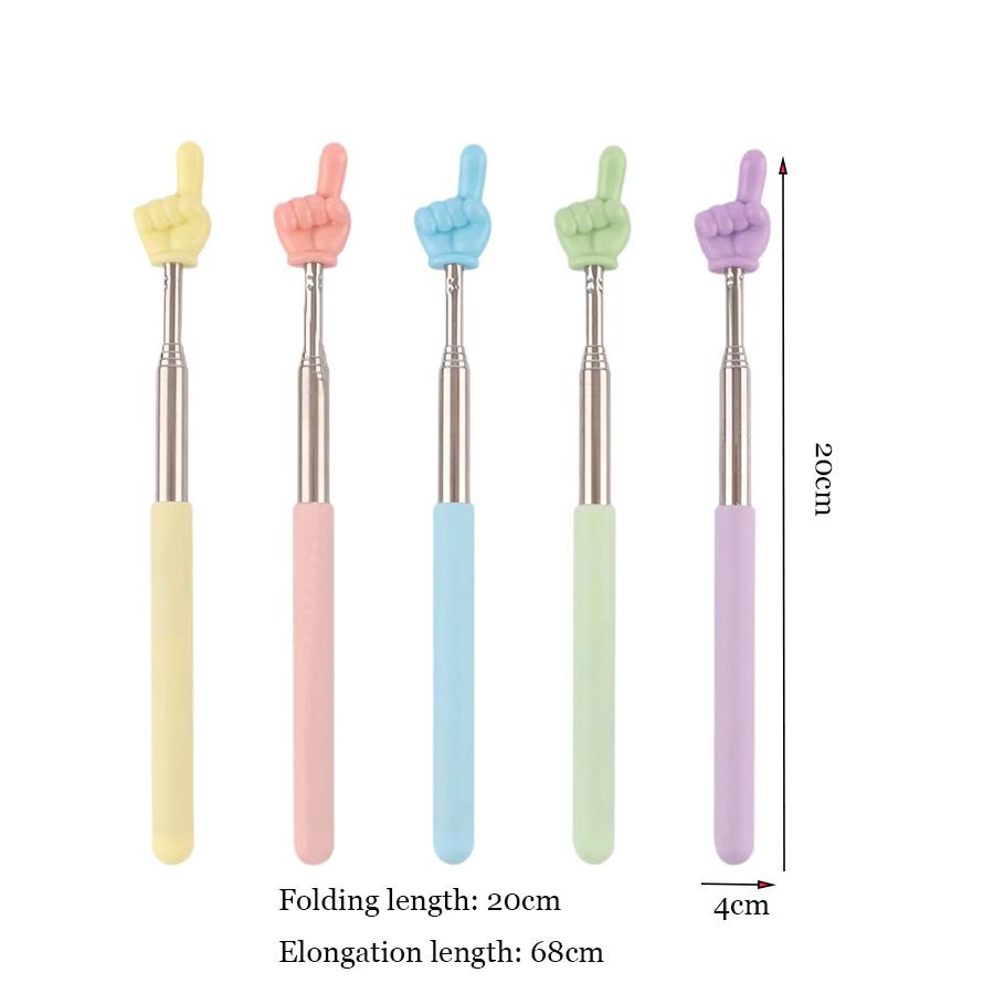 20cm-68cm Adjustable Reading Pointer Stick, Teacher Teaching Pointer Rod, Classroom Reading Tool, Cute Extendable Command Baton, Classroom Supplies