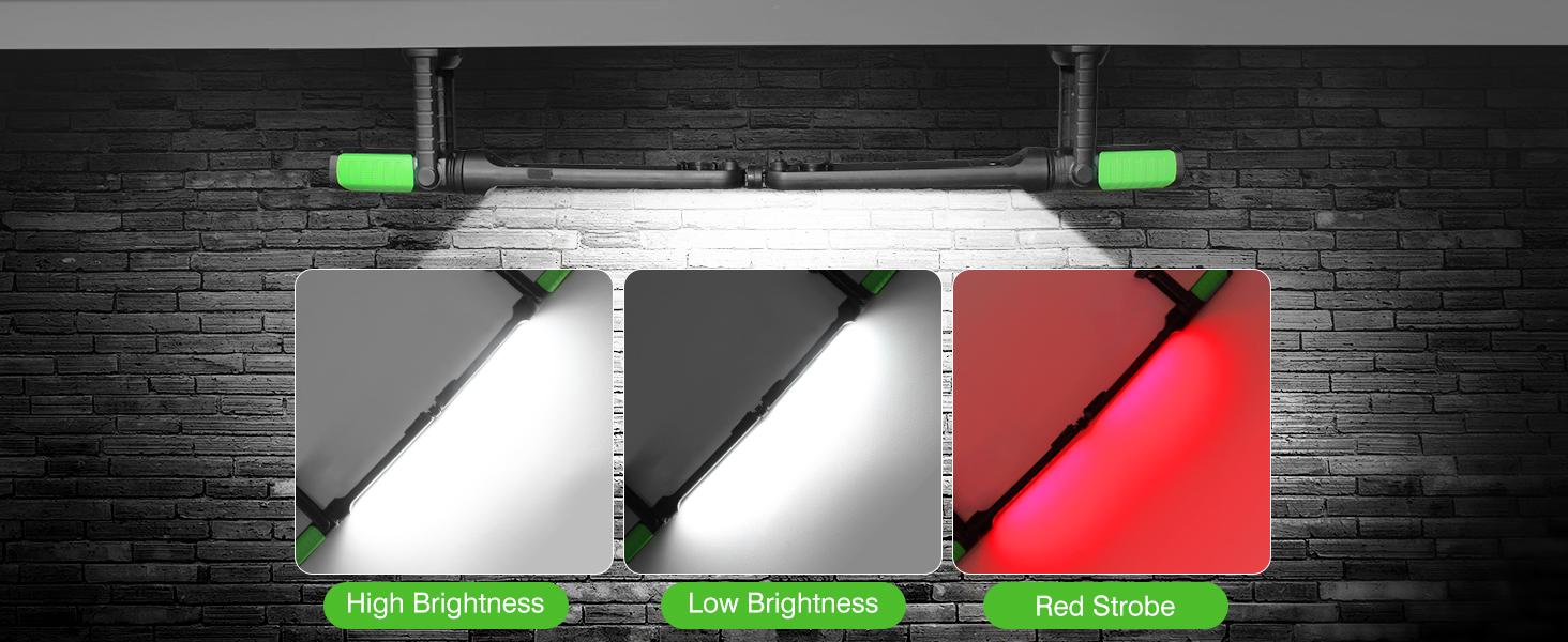 SYLSTAR Work Light for Mechanic, 2400LM Bright LED Work Light, 4400mAh Rechargeable Underhood Work Light Bar with Hooks, Magnetic Mechanic Light for Car Repairing/Inspection/Garage/Workshop/Emergency