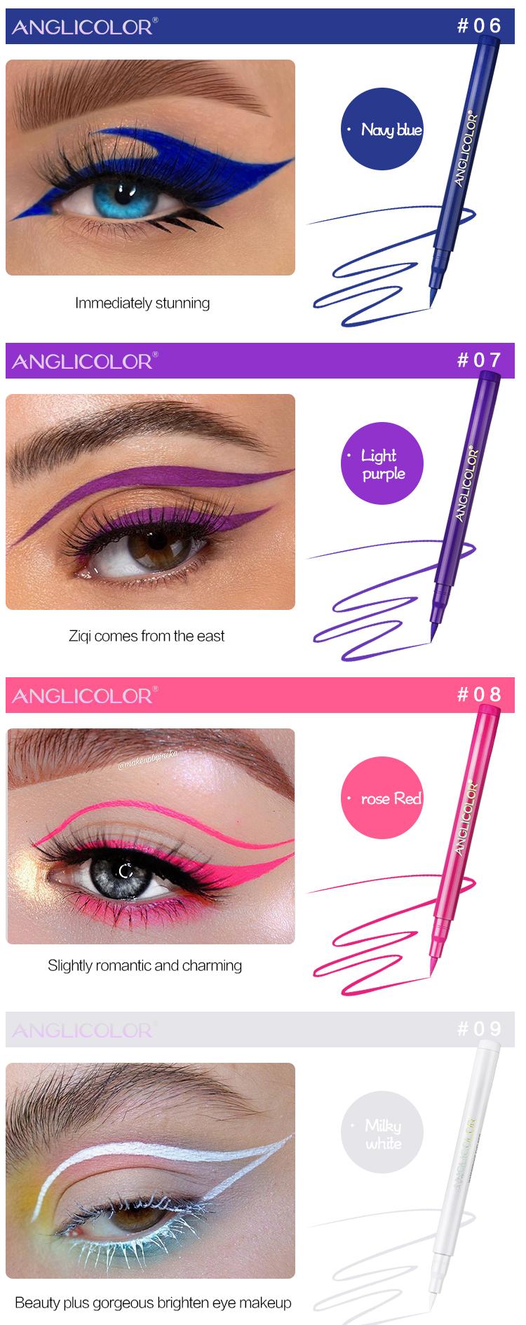 12 color set liquid eyeliner quick-drying waterproof long-lasting sweat-proof liquid eyeliner anti-smudge eyeliner set 12 color set liquid eyeliner quick-drying waterproof long-lasting sweat-proof liquid eyeliner anti-smudge eyeliner set