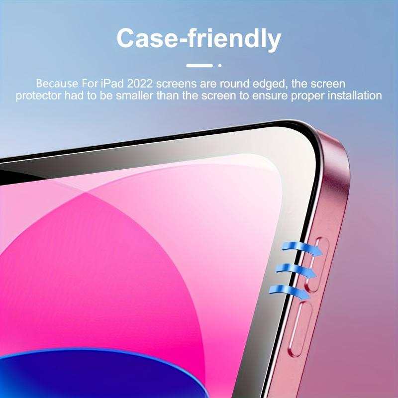 3-Pack Tempered Glass Screen Protector - Compatible with iPad 11th Generation A16, iPad 2022 10th Generation, 10.9inch - iPad Screen Protector, Suitable for iPad 7/8/9 Generation 10.2 / iPad Air 11 M3/M2 / iPad Pro 11 2018/2020/2021/2022