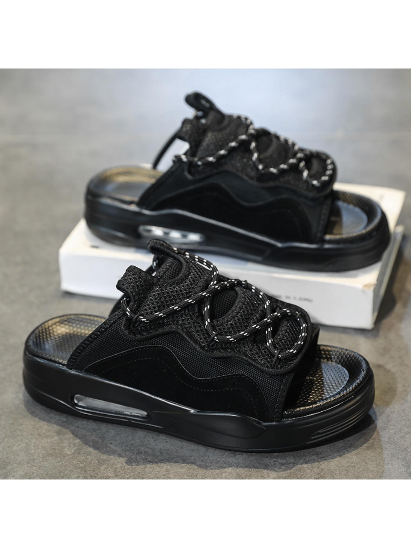 Summer thickened sandwich bottom slippers, fabric breathable sandals, fashion slippers men 's slippers