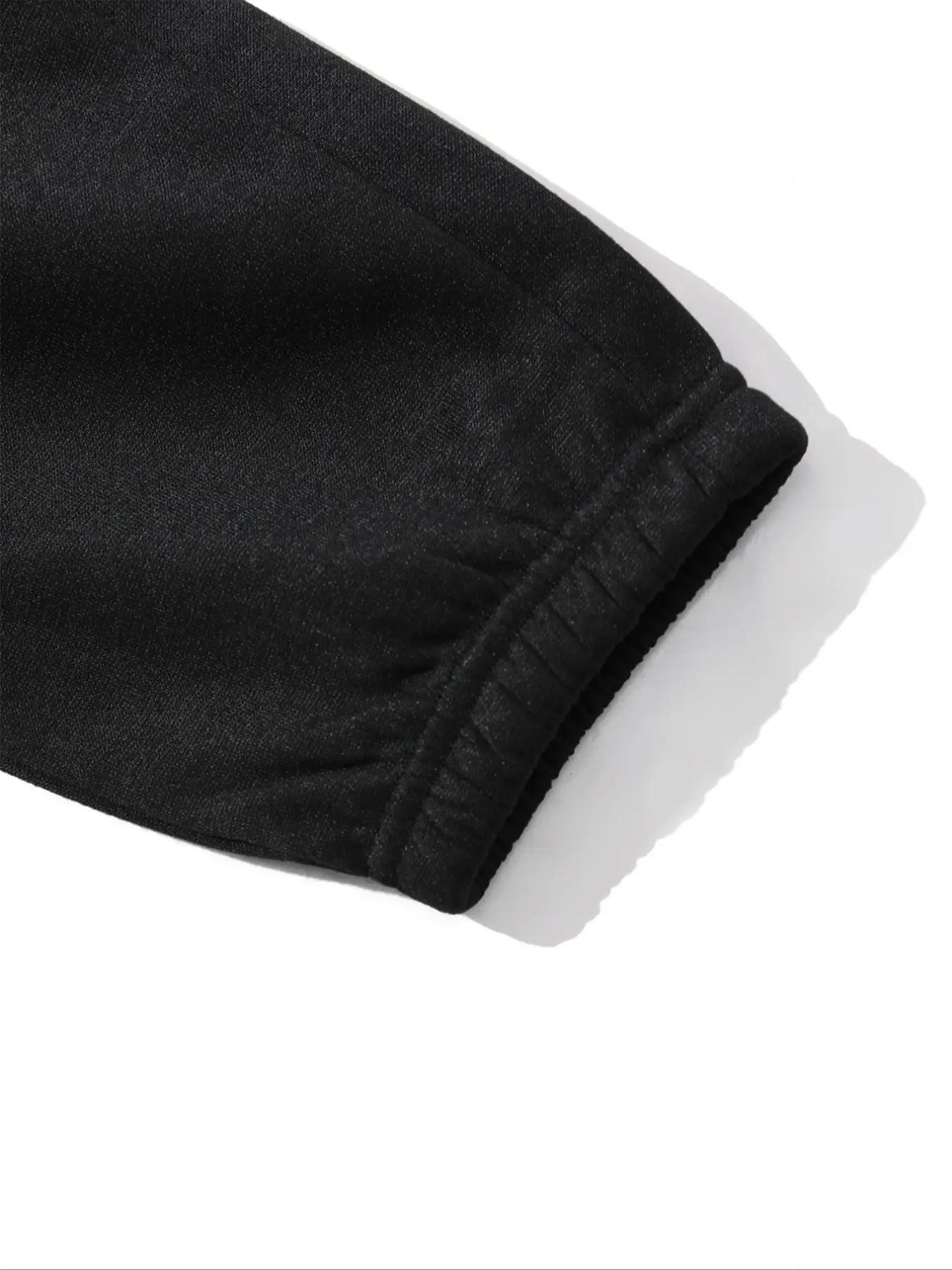 Men's Trendy Graffiti-Inspired Tracksuit Set: "SWD" Printed Hoodie & Sweatpants, Perfect for Streetwear Fans and Casual Urban Style