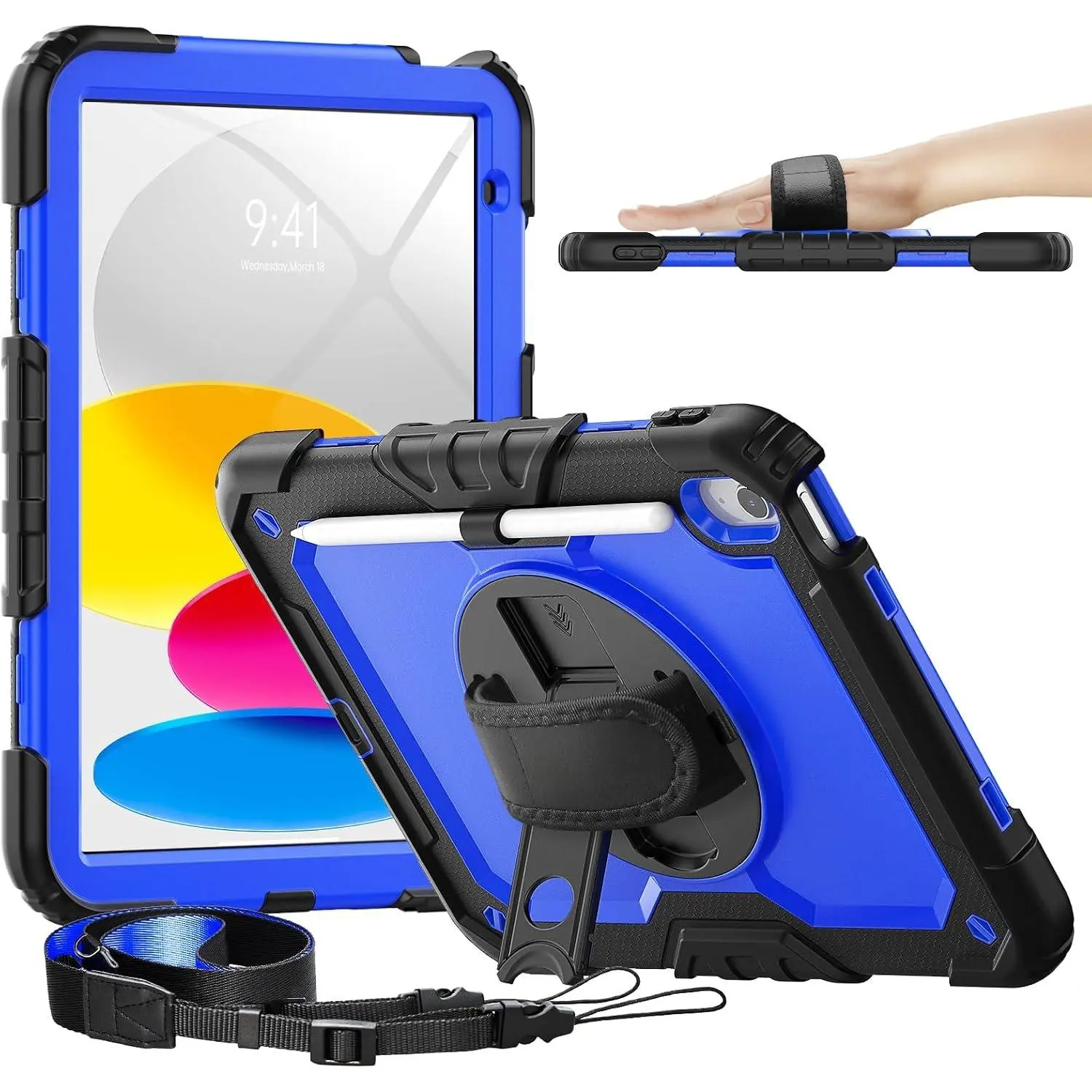 for iPad 9th/ 8th/ 7th Generation Case with Screen Protector