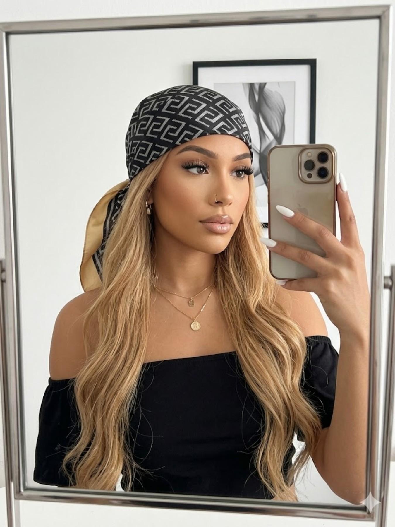 Fashionable Printed Square Scarf for Women, Boho Style Scarf, Versatile Bandana for Daily Wear & Sun Protection, Stylish Accessory for All Seasons, Fashion Hair Scarves, Versatile Headscarf
