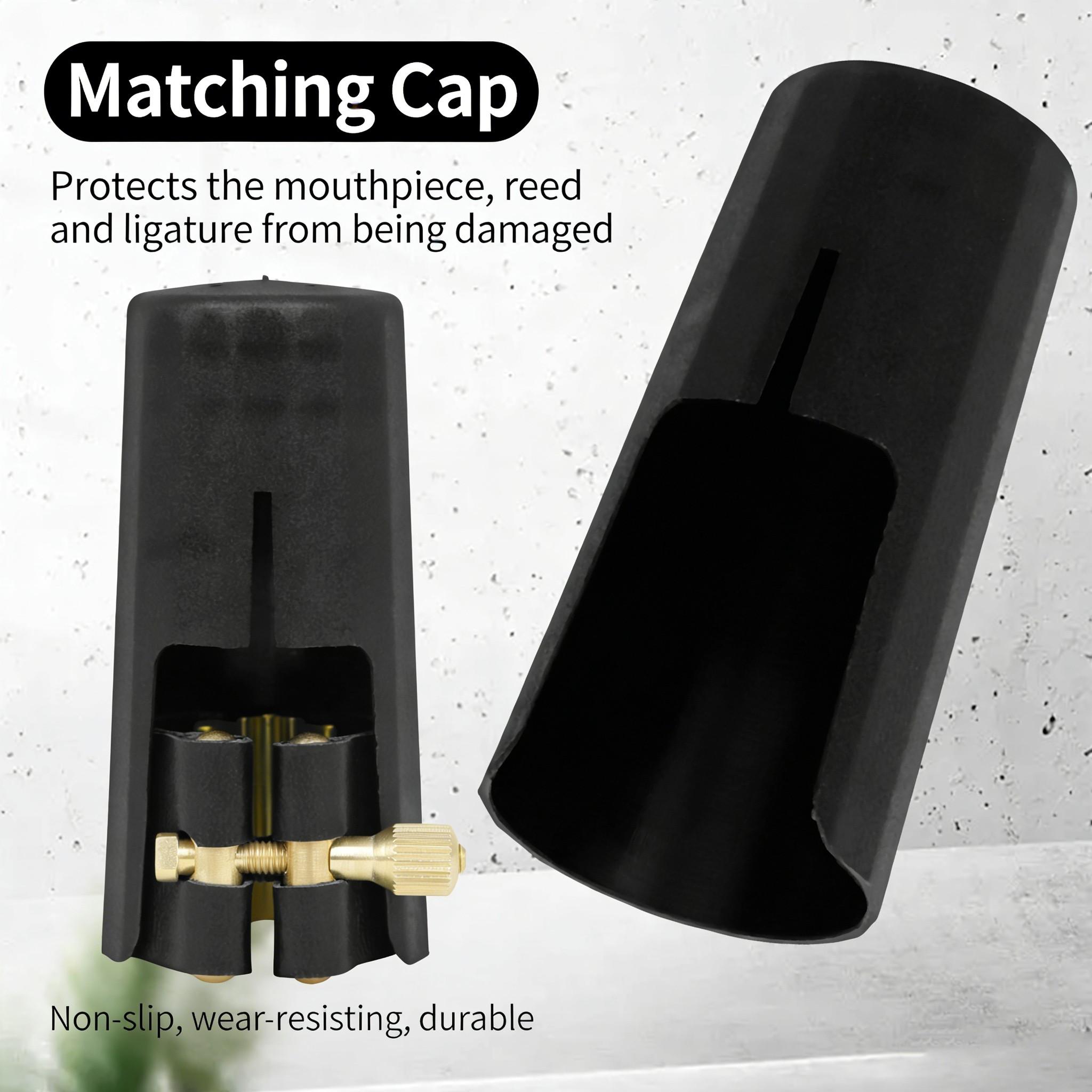 Lade Clarinet/saxophone Cap Set with Metal Buckle, Paper Box, Stable Design, Protective Mouthpiece Cover for Daily Practice & Concerts