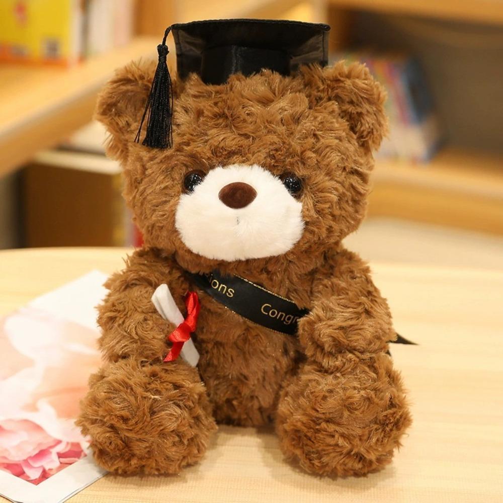 9 Inch Graduation  Bear with Doctor Cap & Congrats Outfit, Plush Grad Keepsake Toy, Ideal Graduation Gift for Graduates