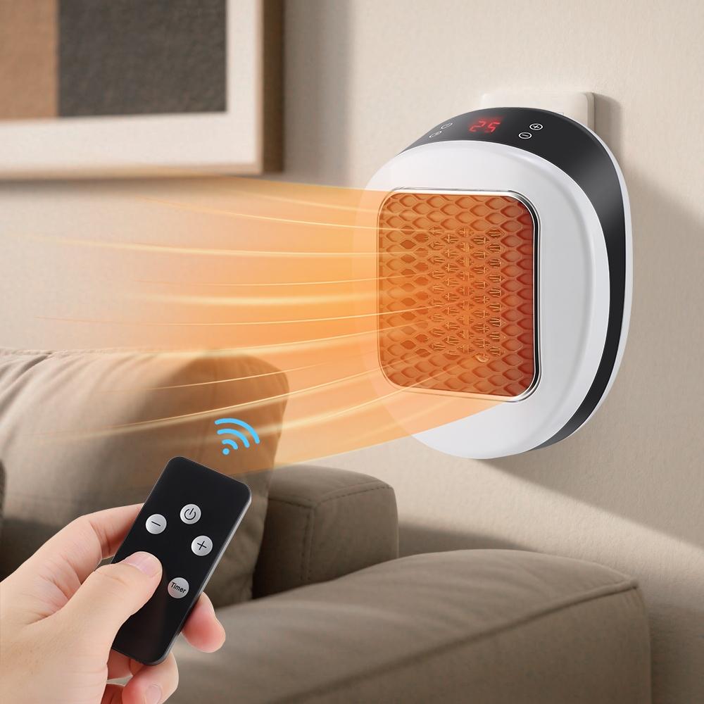 Wall-Mounted Mini Heater Ptc Heating 600w with Remote Control, US Plug , Efficient Warmth for Home Use Space Heater