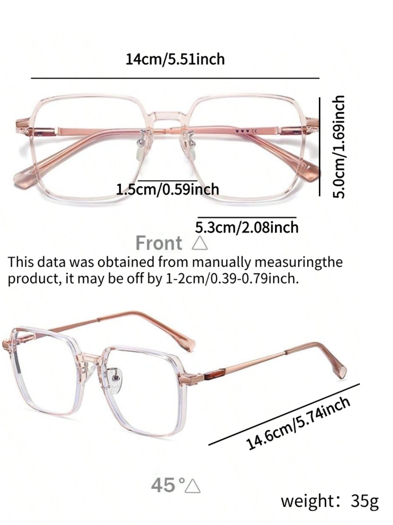 Women's Fashion Square Frame Eyeglasses, Classic Minimalist Eyeglasses for Everyday Use, Fashion Accessories for Outdoor Activities, Trendy Casual Eyeglasses