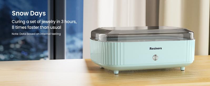 Resiners Resin Curing Machine with Larger Tray for Resin Starter, Cure Air, Auto Curing 2H Resin Supplies, Resin Dryer Curing Station for Epoxy Resin Molds Art Craft Casting, Mint Green Resin Curing resin curing station resin curing process