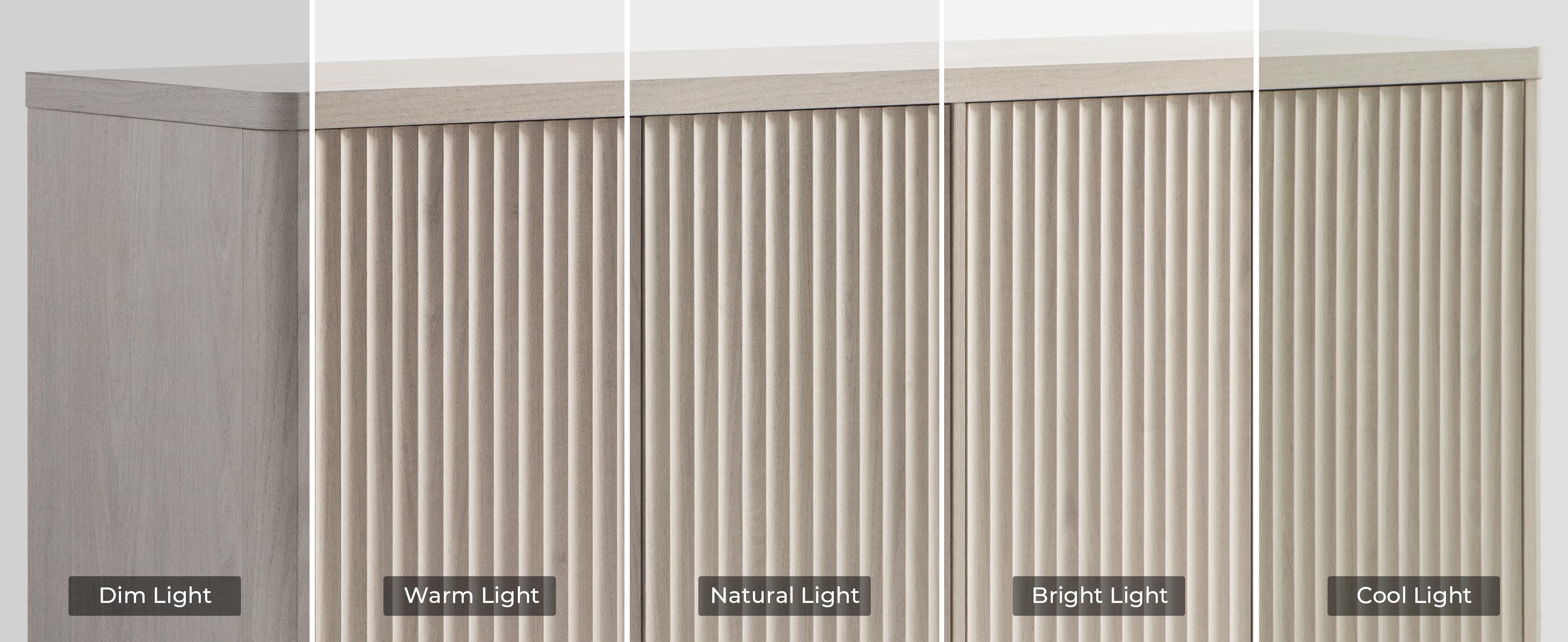 SICOTAS Buffet Cabinet with Storage Accent Sideboard with 4 Doors 66.3" Wide Fluted Credenza Modern Buffet Table Media Console Cabinet Entryway Cabinets for Living Room Kitchen Dining Room Hallway, Minimalist and Practical