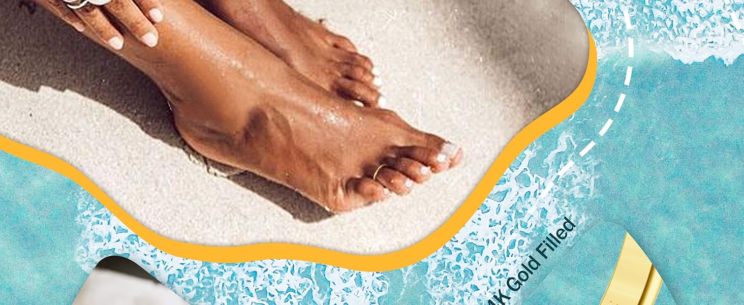 Loyallook 3Pcs Gold Filled Toe Rings for Women Adjustable Flower CZ Dainty Summer Beach Foot Jewelry Open Toe