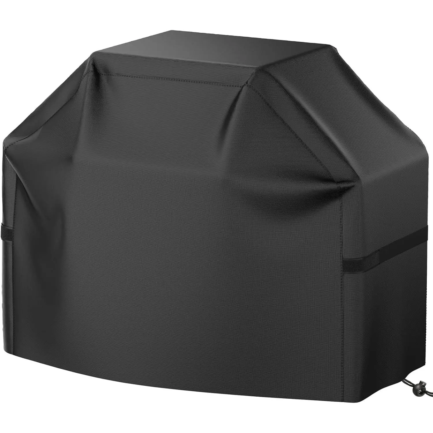 BBQ Grill Cover, Waterproof, Weather Resistant, Rip-Proof, Anti-UV, Fade Resistant, with Hook-and-Loop Straps, Gas Grill Cover for Most Grills, 60 inch, Black