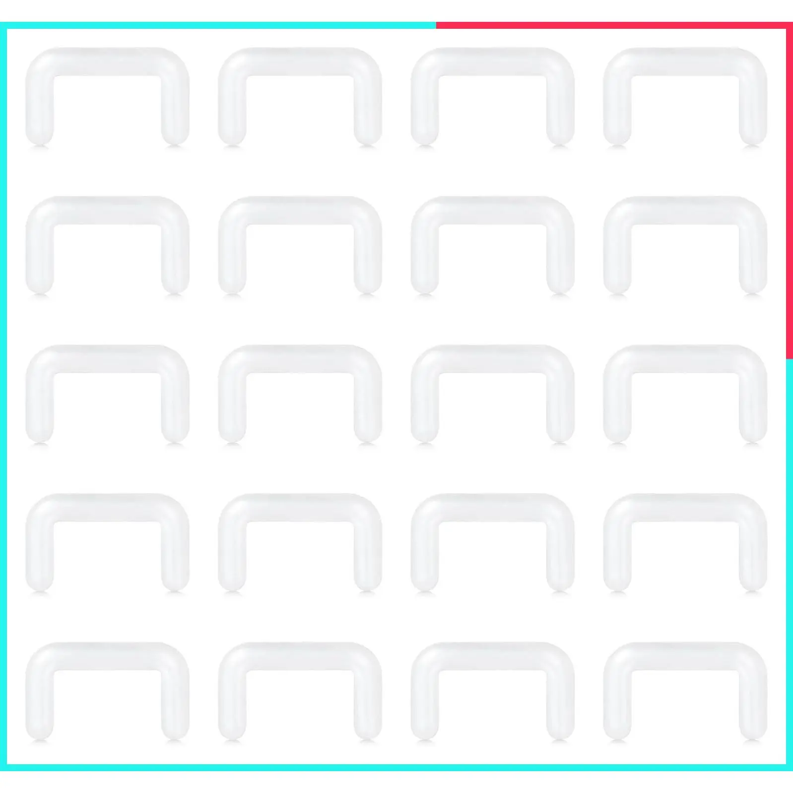 Clear Flexible Septum Piercing Retainer 14G 16G Acrylic Plastic U Shape Septum Rings for Work