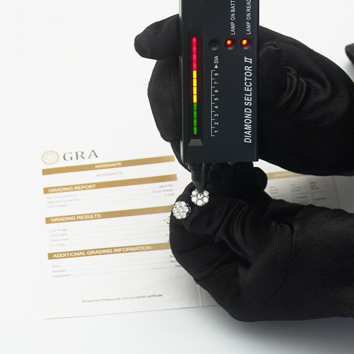 Delzzad Flower Stud Earrings Screw Back/Butterfly Back VVS Synthetic Moissanite Earrings S925 Daily Costume Jewelry Accessories Perfect Birthday Anniversary Gift for Women