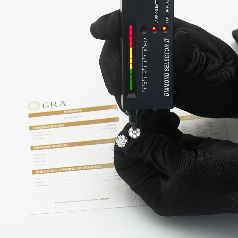 Delzzad Flower Stud Earrings Screw Back/Butterfly Back VVS Synthetic Moissanite Earrings S925 Daily Costume Jewelry Accessories Perfect Birthday Anniversary Gift for Women Cubic Zirconia Stones