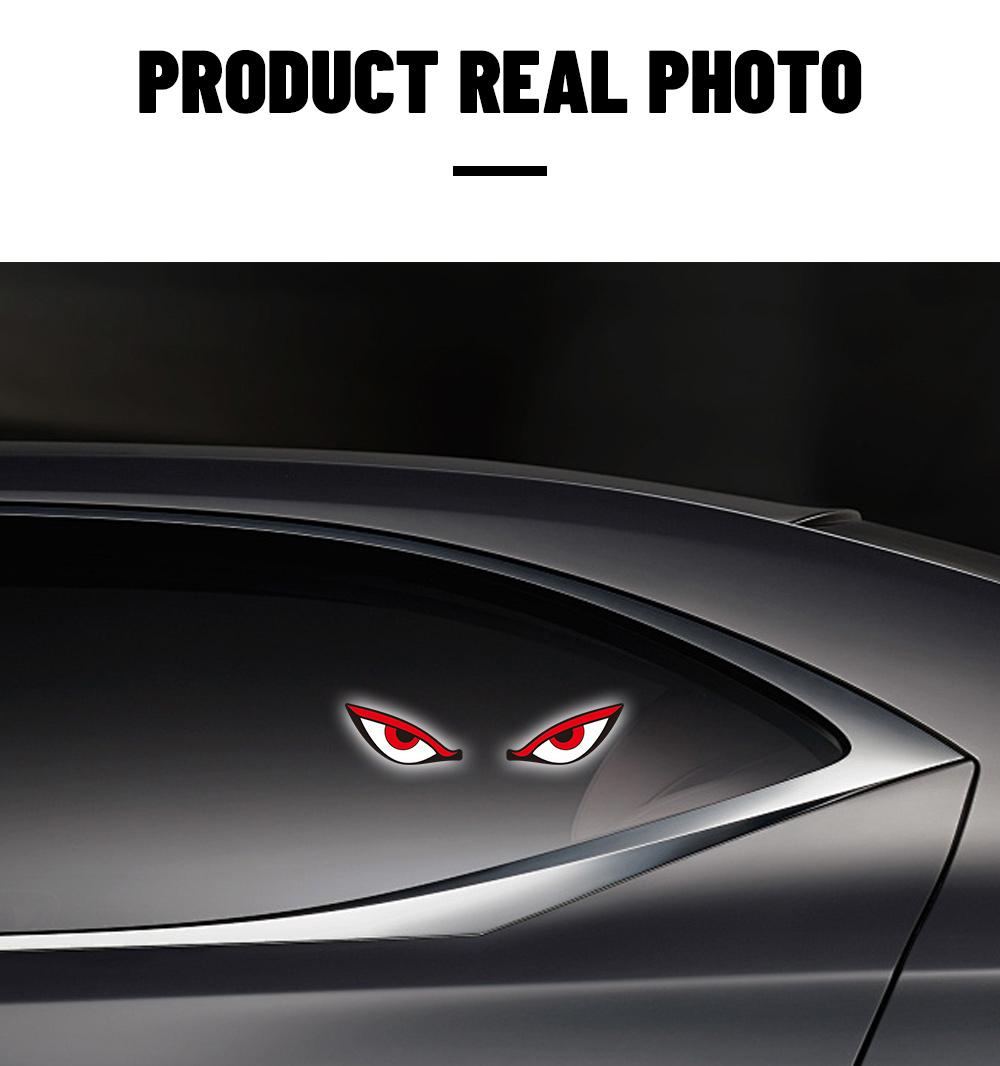 Car Rear Window LED Dynamic Display Light, Vampire Devil Eye Emoji Panel, Auto Decorative Light