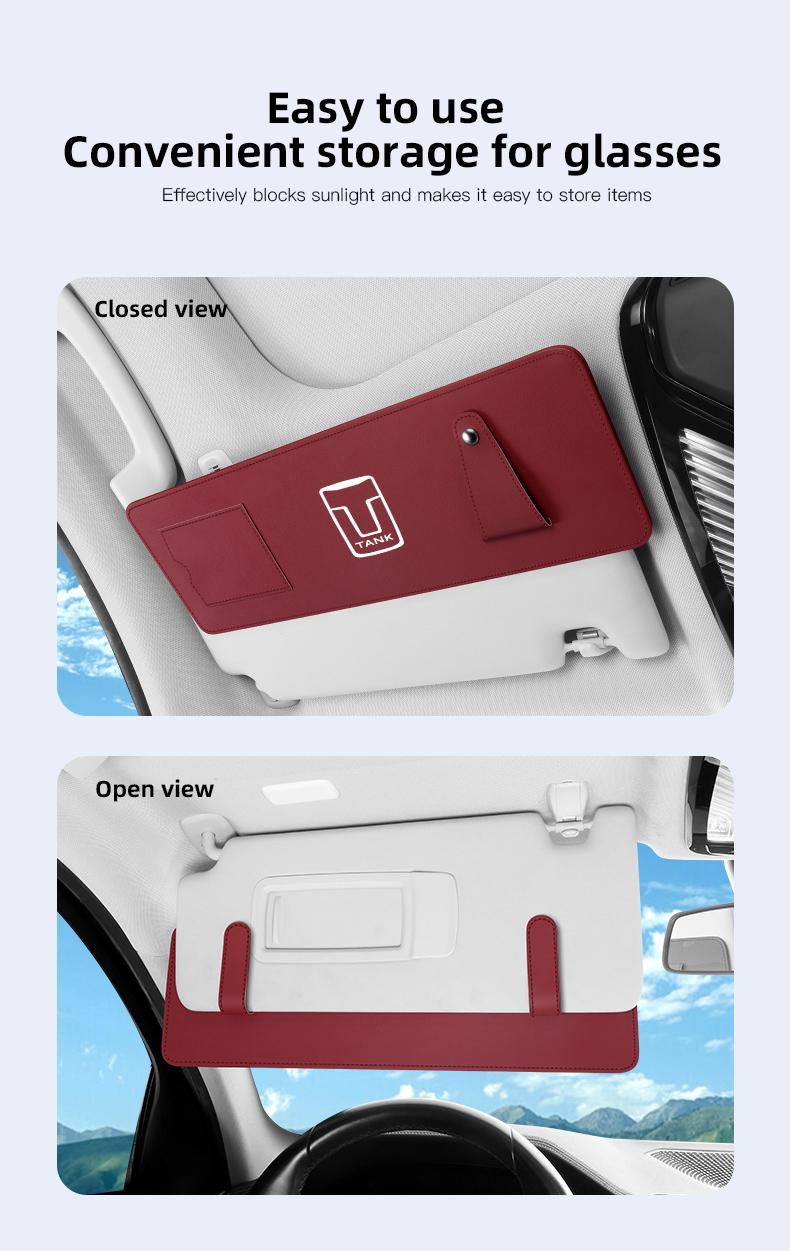 Car Sunshade Extender Plate Storage Clip Glasses Clip For Great Wall GWY WEY TANK 300 500 700 400