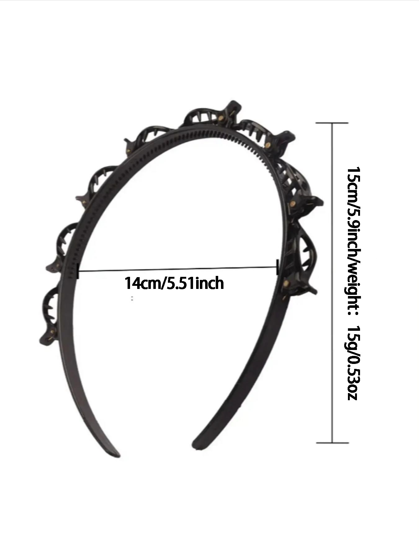 Cute Hair Clip Decor Hairband , Novelty Multifunction Hair Hoop with Clips, Fashionable Hair Accessories for Women, Minimalist Headwear, Trendy Hair Hoop