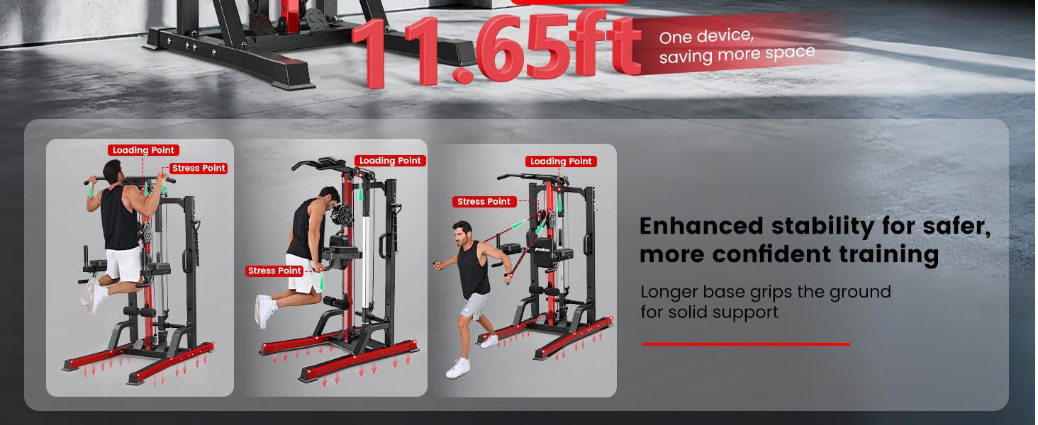 Pooboo Pull Up Bar Power Tower Dip Station,Cable Machine-Integrated 450LBS Multi-Function Adjustable Height Fitness Strength Training Equipment for Home Gym Strength Training Equipment Pooboo Pull Up Bar Power Tower Dip Station,Cable Machine-Integrated 450LBS Multi-Function Adjustable Height Fitness Strength Training Equipment for Home Gym Strength Training Equipment