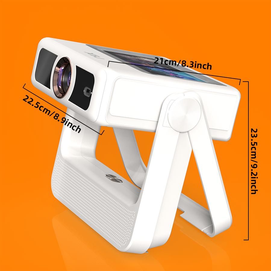 Touchscreen Portable Projector [Autofocus/800 ANSI/Native 1080P/Support 4K] A5PRO Smart Home Movie Projector with Touchpad, Wifi 6, Bluetooth, 180° Stand, 300-inch Display, Suitable for Outdoor/Indoor/Gaming, Christmas/New Year Gift voplls Hdmi Android