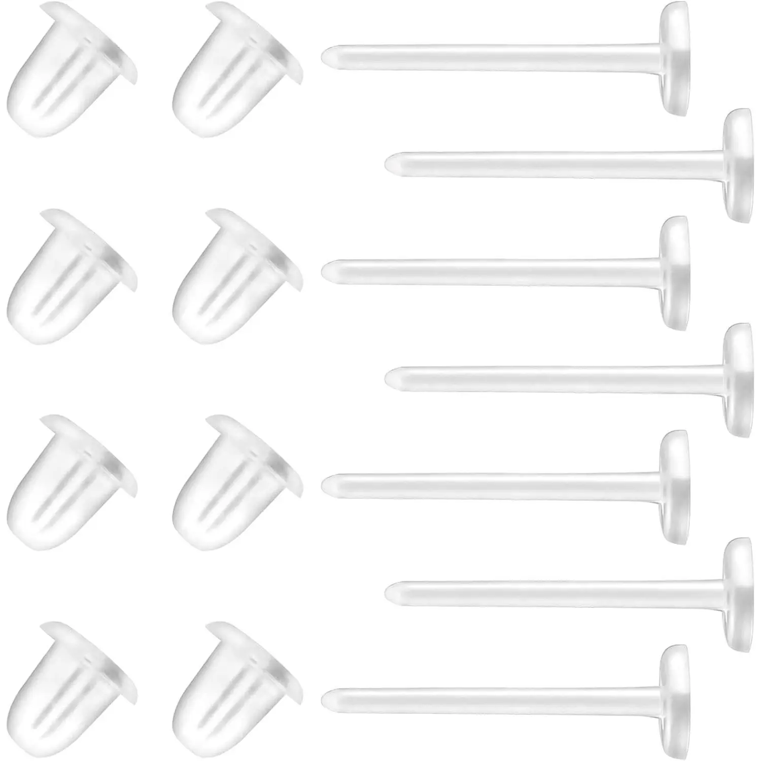 4mm Flat-Head Earrings & Backs Set