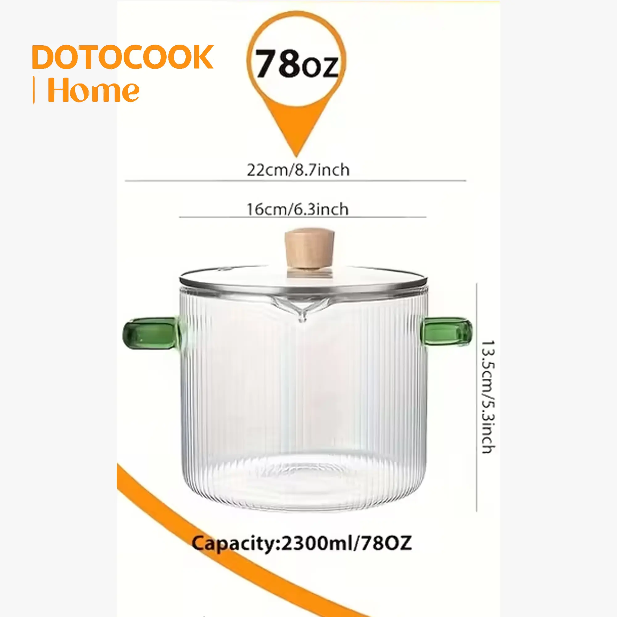 High Borosilicate Glass Dual-Ear Cooking Pot Set, Multifunctional Enamel Skillet, Healthy Meal Prep, Kitchen Cooking Cookware, Pots With Handles, High Quality Cookware, Kitchen, Restaurant, Outdoor Camping