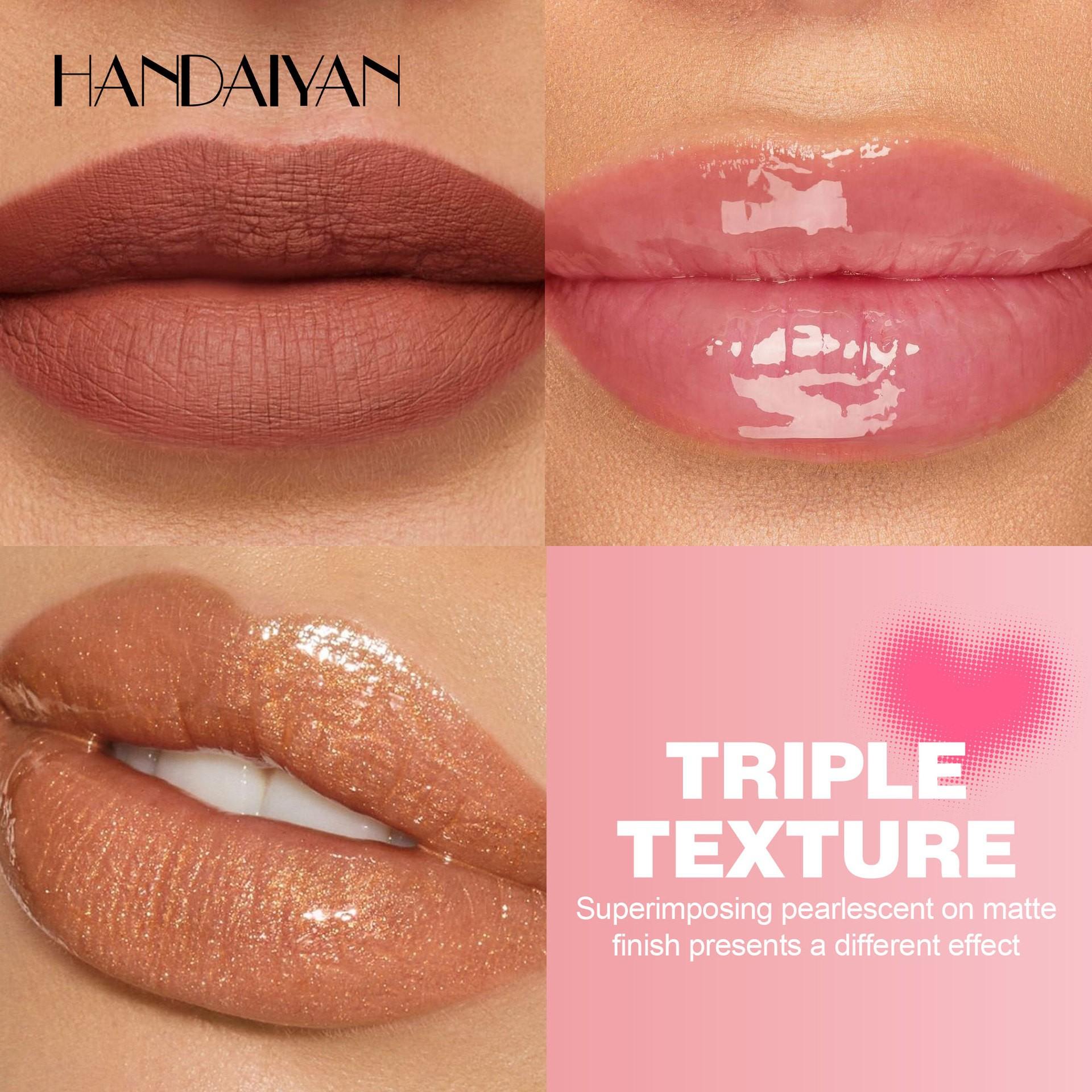 12-Piece Creative Lip Gloss Set, Matte & Shimmer Finish, Waterproof Non-Stick Cup Design, Perfect for Valentine's Day Gift