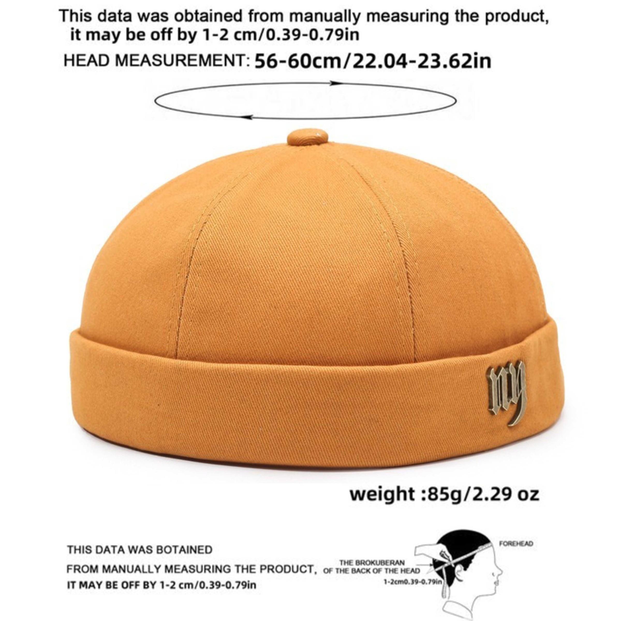 Vintage Gothic Ny Metal Letter Docker Hat, Skull Cap, Street Style, Neutral Hip Hop, Beanie with Gold Emblem, Casual Daily Wear