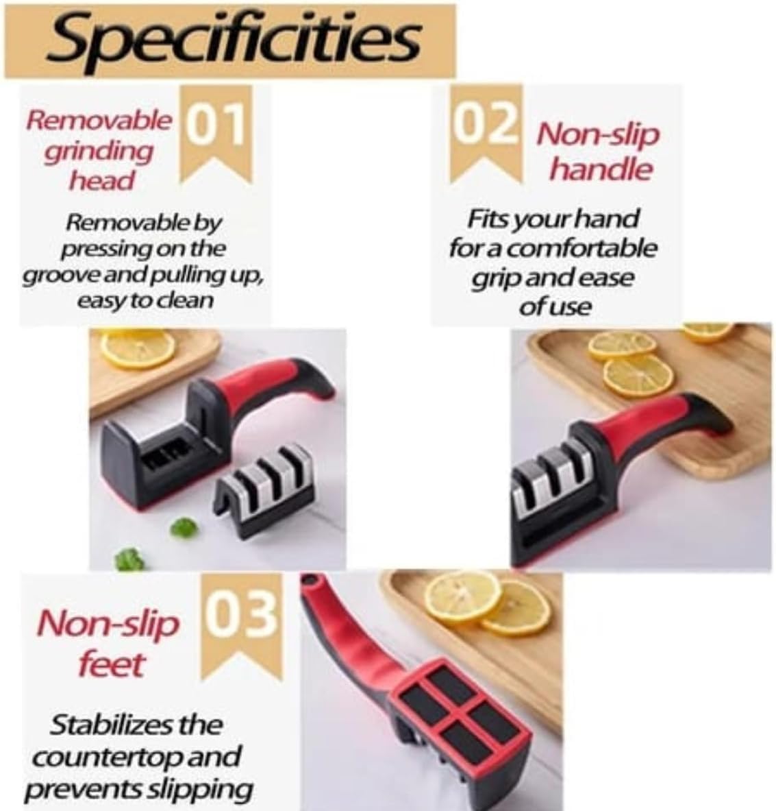 Professional 4-in-1 Kitchen Knife Sharpener for Women – Best Professional 4-Stage Tool Kit for Razor Sharp Knives | Highest-Rated, Top Ten Smart Sharpener Gadget for Safe, Easy, Precision Sharpening