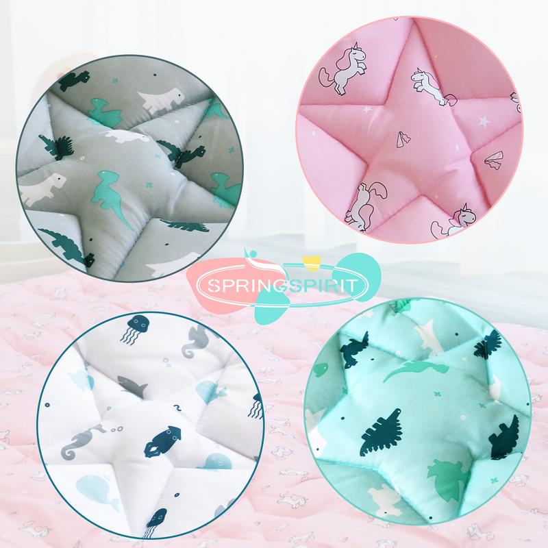 SpringSpirit Baby Play Mat Playpen Mat - Thicker Padded Non-slip Large Soft Foldable Portable Lightweight Spring Indoor Outdoor Activity Picnics Kids Nursery Gifts Floor Crawling Tummy Time Mat, Machine Wash #TiktokshopStockUp