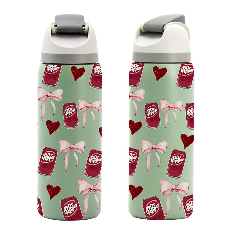 19/24/32oz Double-Wall Vacuum Cup, Insulated Leak-Proof Skinny Thermal Mug Tumbler Drinkware for Hot & Cold Drinks, Keeps Drinks Hot for 12h & Cold for 24h, Stainless Steel Heart Design, Perfect Holiday, Valentine's Day & Birthday Gift for Women & Men