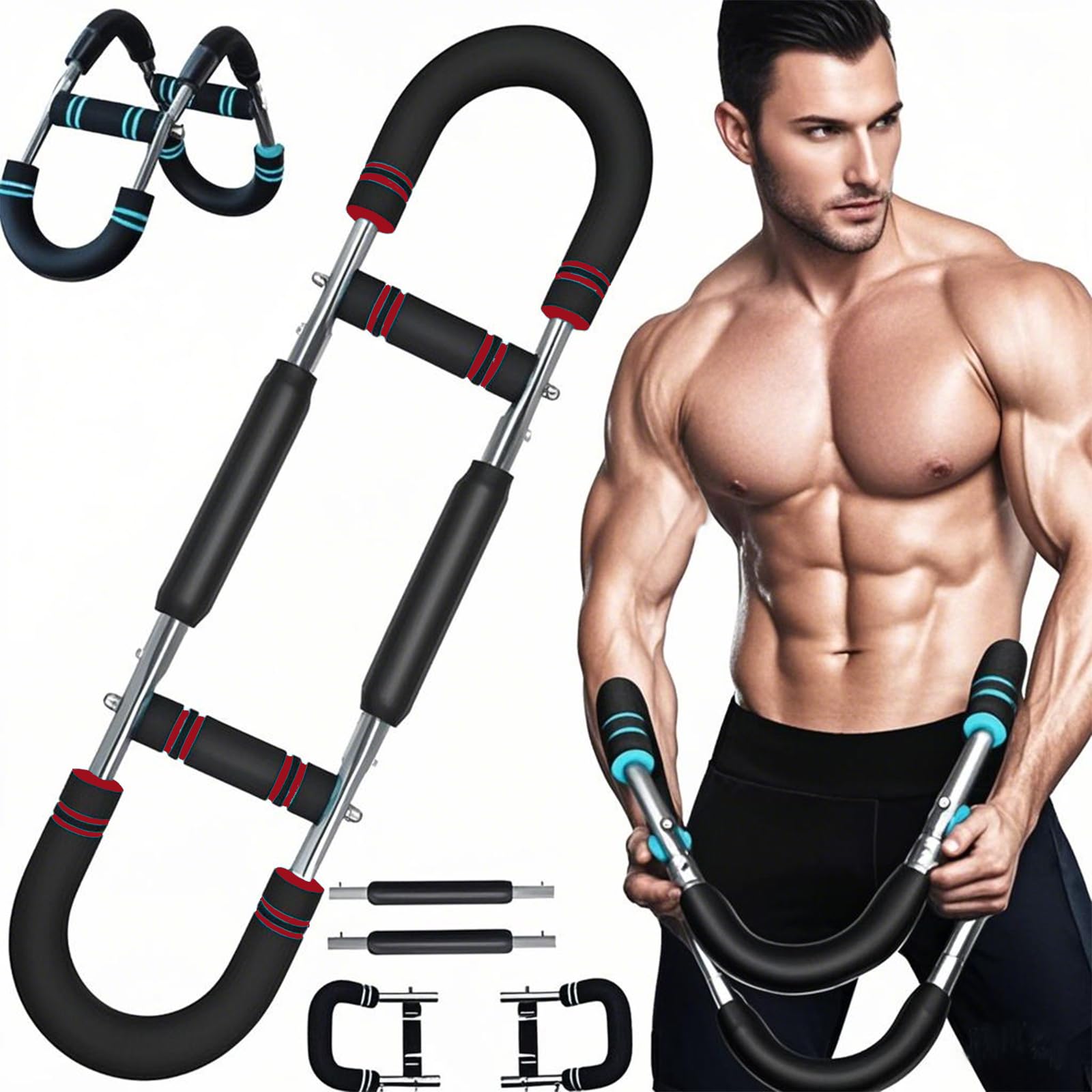 Adjustable Chest Expander Arm Exerciser, Portable Spring Resistor for Home and Gym, Muscle Strength Building Fitness Equipment