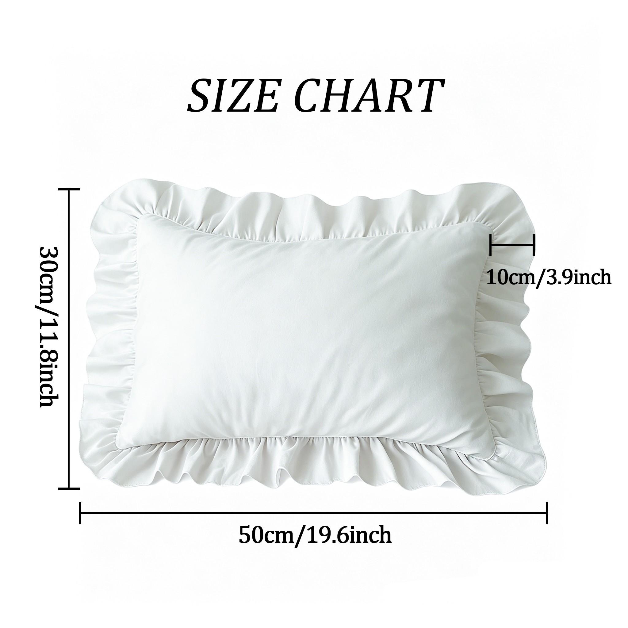 1 Piece Ruffled Pillow, Soft Comfortable Cushion with Filling, Elegant French Vintage Style, Sofa Living Room Decor, Mother's Day Gift