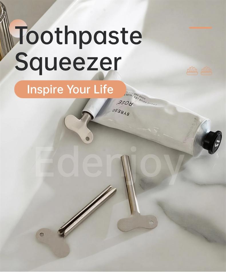 Metal Toothpaste Squeezer Nordic Style Home Essentials, High-Efficiency No Residue Portable Bathroom Toothpaste Holder