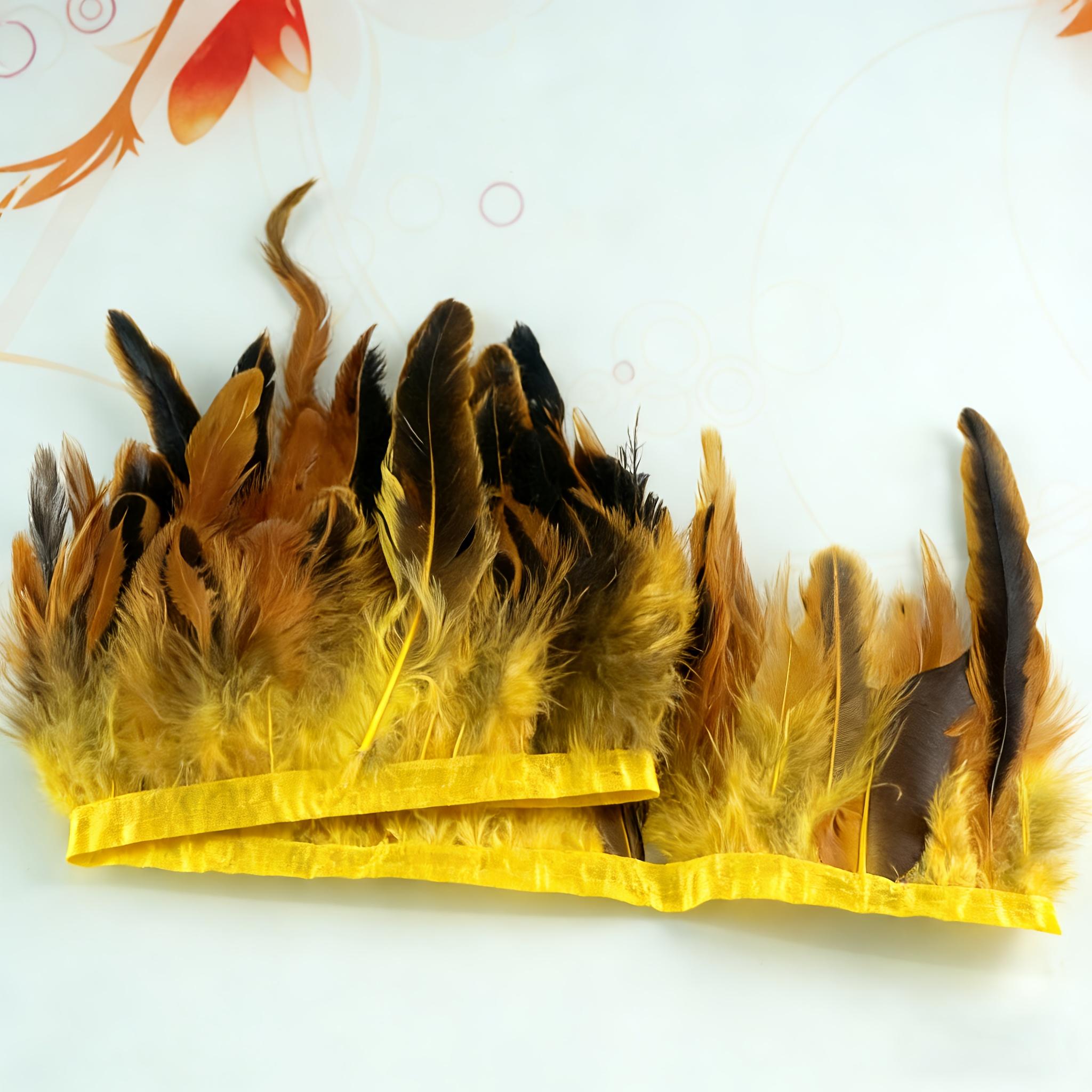 1.05m Colorful Artificial Rooster Tail Feathers for Wedding Stage Decoration DIY Handmade Skirt Edge Clothing Accessories