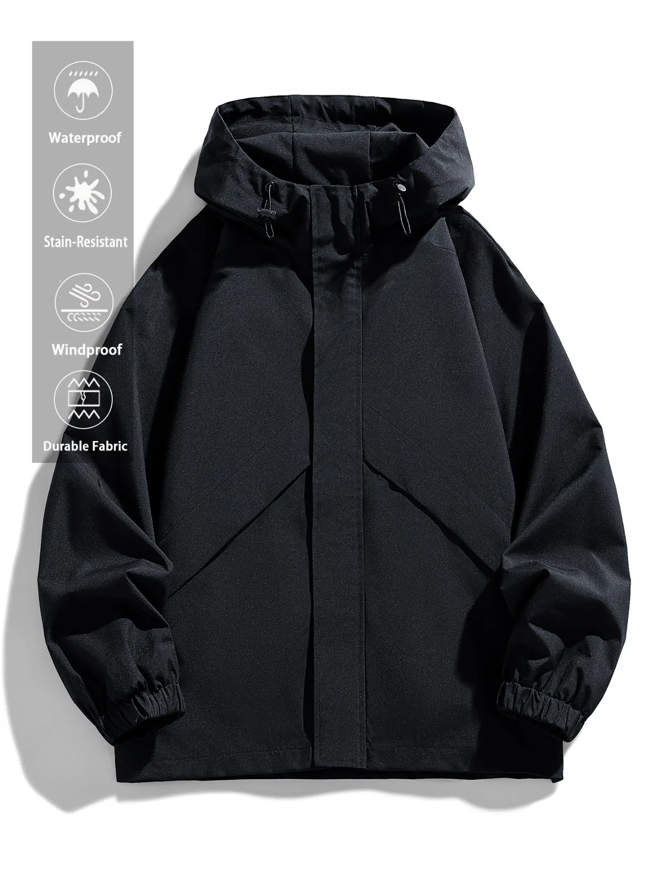 Men's Hooded Jacket, Casual Loose Fit Pullover Coat, Street Style Anorak, Trendy Outerwear for Men, Comfortable and Stylish