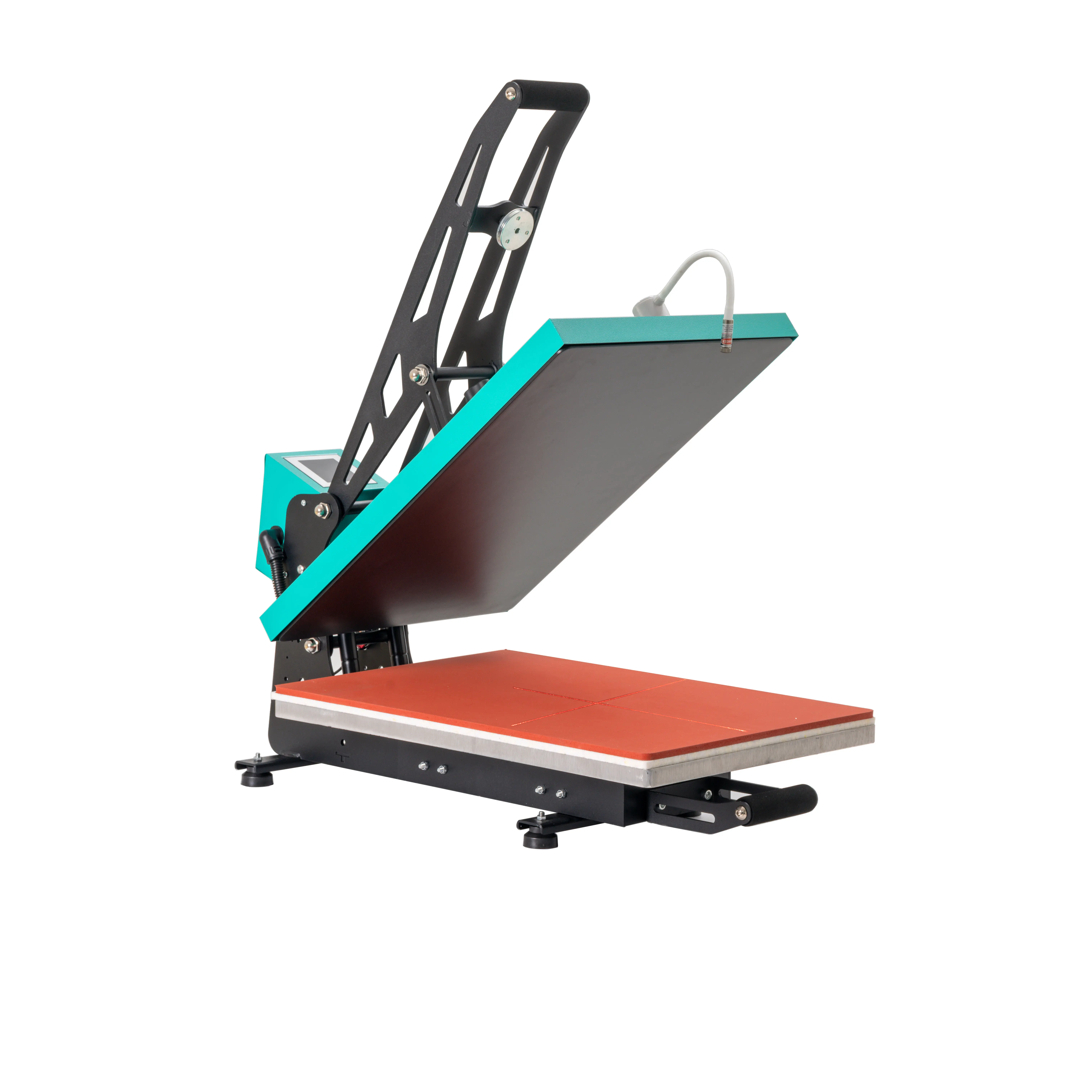ARCH 16x24 Inch Heat Press Machine 1800W Semi-Automatic Digital Sublimation T-Shirt Press with Slide-Out Drawer, Teflon-Coated Platen, Magnetic Laser Alignment, LCD Touch Control for Vinyl, HTV, Screen Print Transfers, Black+Green