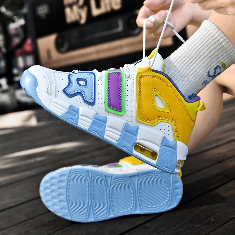 Unisex Fashion Casual Sports Shoes, Stylish Basketball Shoes, Shock Absorption Comfortable Shoes, Sizes 36-47, Men and Women