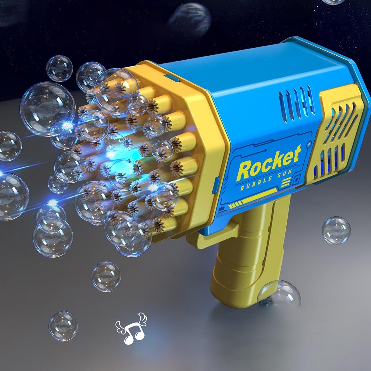 40-Hole Magical Powder Space Bubble Gun, Automatic Bubble Blower, Gatling-Style Bubble Shooter with Colorful LED Lights, Outdoor Family Toy for Kids 3+, Perfect Christmas or Birthday Gift