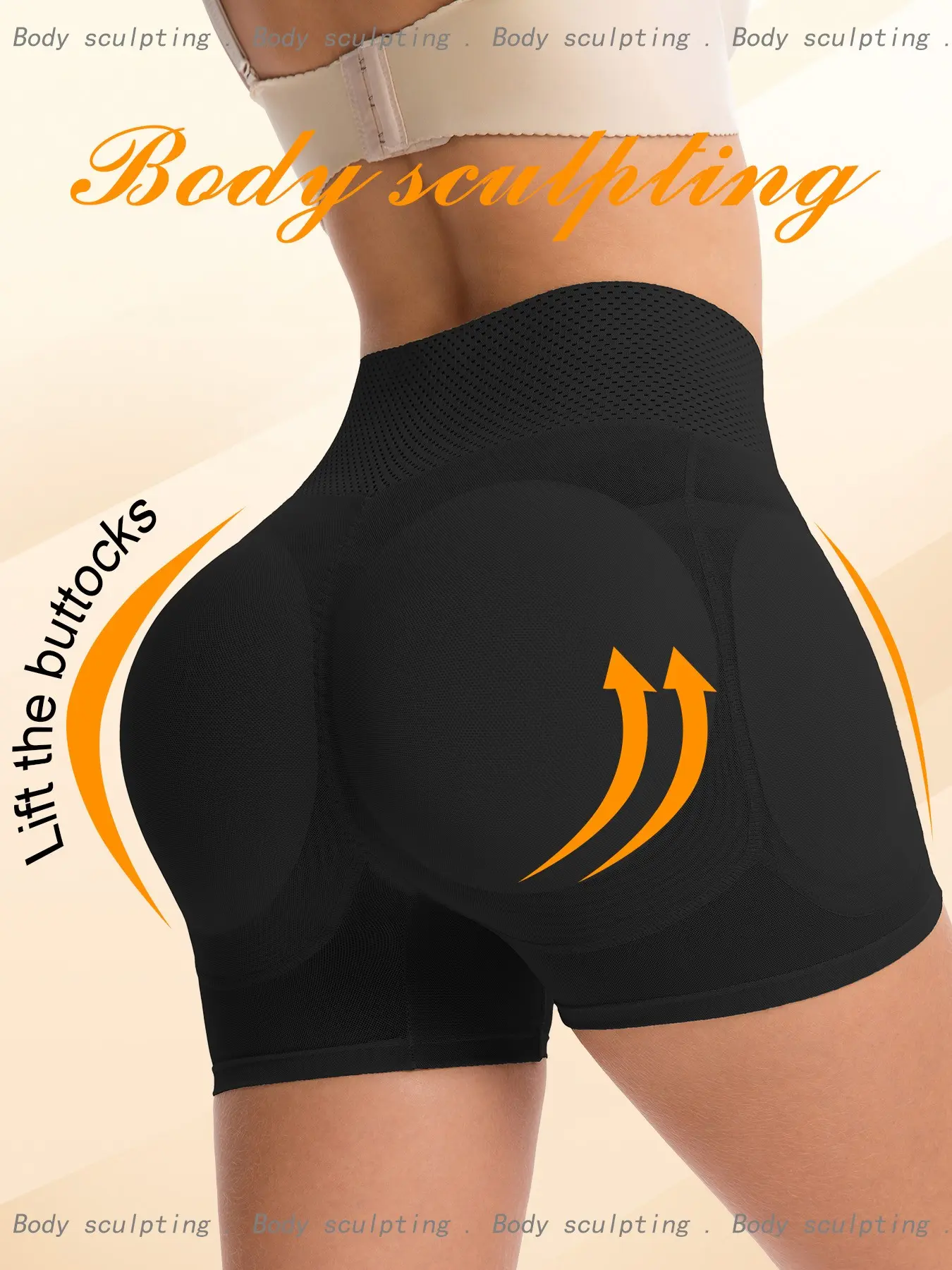 High-Waisted Button Fly Control Pants, Breathable Mesh Fabric, Detachable Sponge Butt Pad, Shapewear for Women, All Seasons