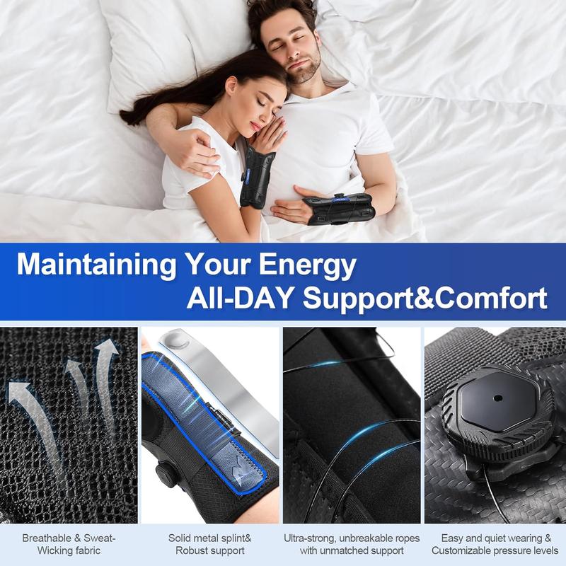 【Christmas】NEENCA Carpal Tunnel Wrist Brace for Night Support,Knob Adjustable Hand Brace for ,Wrist Splint Support with Sleeves for Women&Men