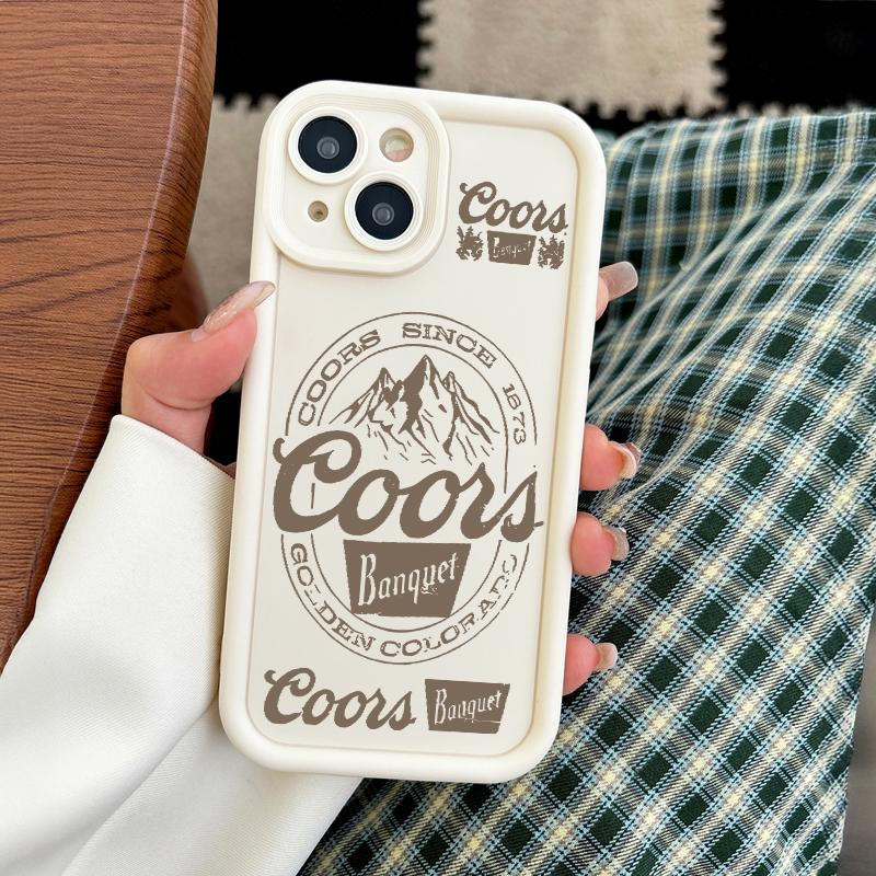 Vintage COORS Letter Pattern Phone Case , Soft Silicone , Fully Protected and Shockproof For iPhone 17 16 15 Pro Max 14 13 12 11 X Plus Air Mini Cover